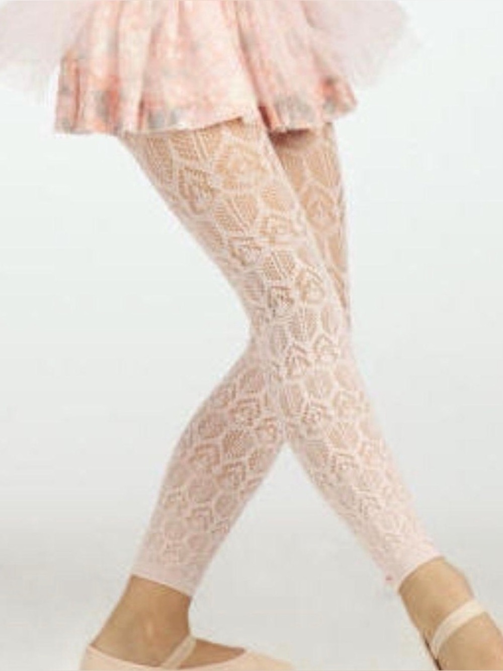 Capezio Girls' Sprinkles Fashion Footless Dance Tights - Light Pink - New!!